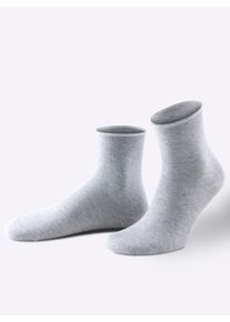 wäschepur Damen Socken in grau-meliert ,Größe 39-42, Witt, 78% Baumwolle, 20% Polyamid, 2% Elasthan