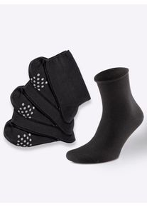 wäschepur Dames Sokken in zwart ,maat 35-38, Witt, 78% Katoen, 20% Polyamide, 2% Elastan