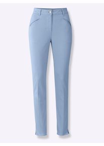 Heine Damen Röhrenhose mit Bügelfalten in bleu ,Größe 34, Witt, 72% Baumwolle, 25% Polyester, 3% Elasthan
