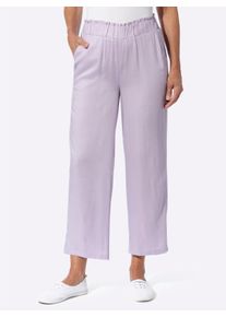 Dames Broek in paperbagstijl in lila ,maat 38, WITT, 100% Viscose