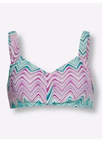 feel good Dames Bikinibovenstukje in topaas/magenta bedrukt ,maat 38C, Witt, 80% Polyamide, 20% Elastan