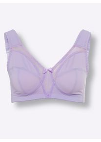 Damen Entlastungs-BH mit gepolsterten Trägern in flieder ,Größe 80C, WITT, 82% Polyamid, 18% Elasthan