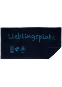 Esposa Strandtuch , Blau , Textil , Schriftzug , 90x180 cm , saugfähig, schadstoffgeprüft , Heimtextilien, Badtextilien, Strandtücher