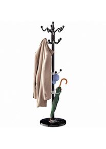 Casaria Kapstok Zwart 173cm Gebogen