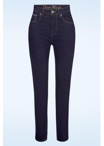 Queen Kerosin Betty Red Selvedge Skinny Jeans in Dunkelblau