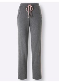 feel good Dames Huispak van interlock in grijs/roze ,maat 36/38, Witt, 60% Katoen, 40% Polyester