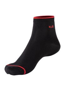 H.I.S. Heren Enkelsokken in 7x zwart ,maat 39/42, Witt, 75% Katoen, 24% Polyamide, 1% Elastan