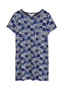 Seasalt Cornwall Dames Shirt 'Bowithick' marine / lichtgrijs S