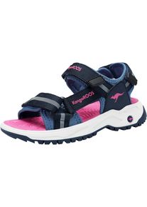 Kangaroos Trekkingsandale Mädchen blau / navy / pink Größe 35