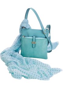 Damska Kabelka so &scaron;&aacute;lom bledomodr&aacute; vzorovan&aacute; veľkosť 0