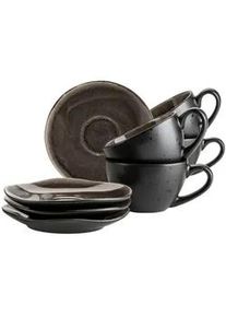 Mäser Mäser Tassenset , Braun, Schwarz , Keramik , 8-teilig , Geschirr, Tassen, Tassen Sets