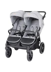 Jimmylee Zwillingswagen , Grau , Textil , 110x75x100 cm , EN 1888 , Federung, 5-Punkte-Gurt, Handbremse, abnehmbarer Schutzbügel , Baby on Tour, Kinderwagen, Geschwisterwagen & Zwillingskinderwagen
