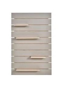 Jimmylee Wandboard , Taupe, Sonoma Eiche , Holzwerkstoff , 86x16x14 cm , DIN EN ISO 9001 , Wohnzimmer, Regale, Wandboards