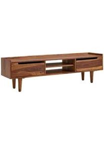 Mid.you Lowboard , Sheeshamfarben , Holz , Sheesham , massiv , 145x43x35 cm , stehend, handgemacht , Holzmöbel, Wohnwände Holz, Lowboards Holz