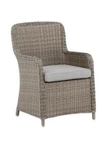 Gardenson Gartenstuhl-Set , Braun , Metall, Kunststoff, Textil , Rundrohr , 62x94x66 cm , Gartenmöbel, Gartensessel, Gartenstühle