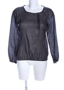 Opus Transparentna bluzka Damski, Rozmiar 38, niebieski, Bawełna