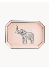 Håndmalet dekobakke Fauna med elefantmotiv