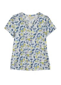 Seasalt Cornwall Dames Shirt 'Waterflow' blauw / navy / geel / lichtgrijs S