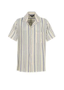 South Beach Heren Overhemd ecru / blauw L