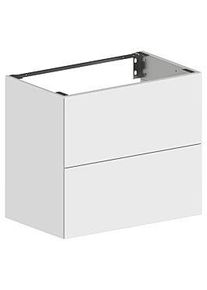 KEUCO Edition 11 Art Waschtischunterschrank 32512510801 80x70x49cm, 2 Frontauszüge, Innenbeleuchtung, Lack seidenmatt, weiß