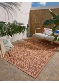 benuta Nest Inne- og utend&oslash;rs teppe Metro Beige/Rood 120x170 cm Geometrisk