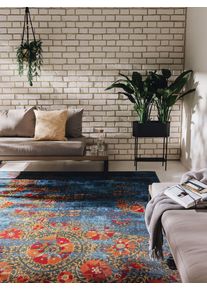 benuta Nest Tapis d'extérieur Artis Multicouleur/Bleu 120x180 cm - Tapis outdoor pour balcon, terrasse et jardin