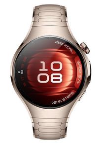 Smartwatch Huawei Watch 5, 42mm, Ecran AMOLED 1.38inch, Bluetooth, NFC, GPS, ECG, 5 ATM, Bratara titan (Auriu)