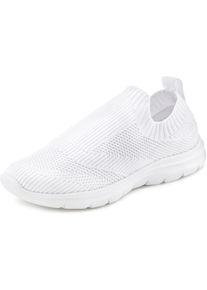 Lascana Dames Sneaker in wit ,maat 36, Witt, 100% Textiel