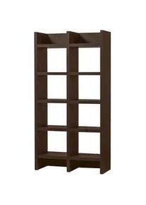 Woood Livetastic Regal , Dunkelbraun , Holzwerkstoff , 10 Fächer , 100x195x40 cm , stehend , Wohnzimmer, Regale, Bücherregale