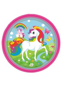Amscan 8 piatti di carta unicorno magico Rainbow Sparkle 23cm