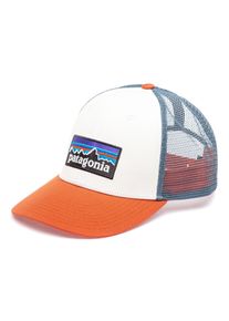 Patagonia P-6 Logo LoPro Trucker Cap white redtail rust
