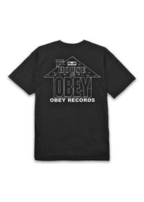 Obey House Of Records T-Shirt black Heren S
