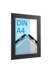 1 Snap frame "Hardline" A4, 33mm, black, mitred, aluminium