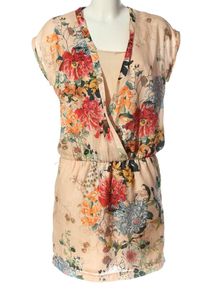 Promod Summer Dress Women, Size 34, nude, polyester