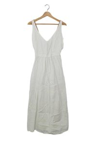 Wiya Summer Dress Women, One Size, white, linen