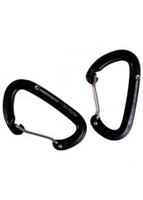 Ticket To The Moon Pair of Aluminium AL-7075 High Strength carabiners Hammock suspension black