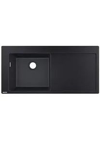Einbauspüle Hansgrohe 450 1 Becken links 450 x 400 mm, graphitschwarz - 43330170