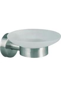 Seifenschale Axial mit Wandhalter, Edelstahl matt
