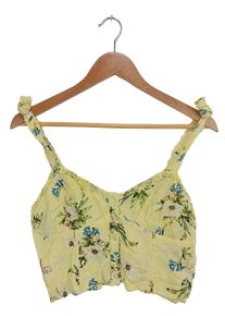 Urban Outfitters Canotta a bretelle Donna, Taglia 38, giallo pallido