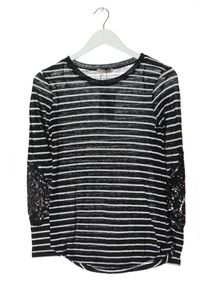 Zara Maglietta a righe Donna, Taglia 36, nero