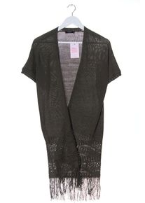yfl RESERVED Cardigan a maniche corte Donna, Taglia 36, grigio chiaro