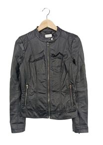 Vila clothes Giacca da motociclista Donna, Taglia 34, nero, Poliuretano
