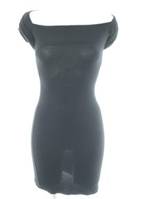 Zara Basic Abito longuette Donna, Taglia 36, nero, l’etichetta di identificazione del materiale è stata rimossa