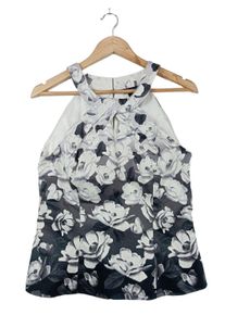 White House Black Market Top senza maniche Donna, Taglia 40, nero
