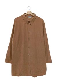 Théa Thea Blusa taglie forti Donna, Taglia 42, marrone, Poliestere