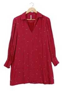 Pepe Jeans Abito linea A Donna, Taglia 40, rosso, Viscosa