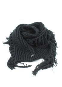 Barts Sciarpa con frange Donna, One Size, nero