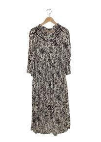 Zara Vestito vokuhila Donna, Taglia 36, bianco sporco, Viscosa