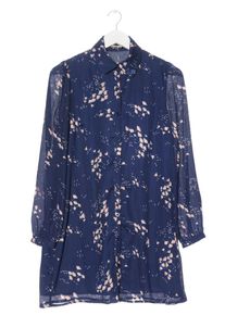 Fashion Union Abito blusa Donna, Taglia 36, blu, Poliestere