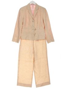 s.t.i.f.f. Tailleur pantalone Donna, Taglia 40, crema, Lino